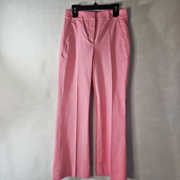 J CREW Re Imagined Sz 00 Bubble Gum Pink Trouser Pants Flare Barbie - Picture 1 of 9